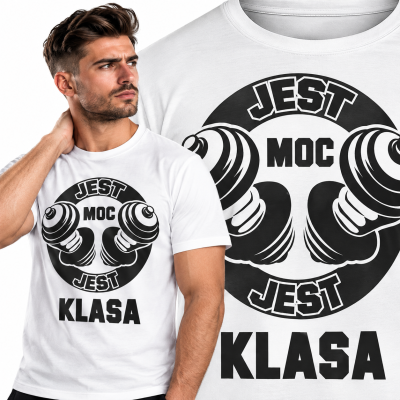 KOSZULKA NA SIŁOWNIĘ  JEST MOC